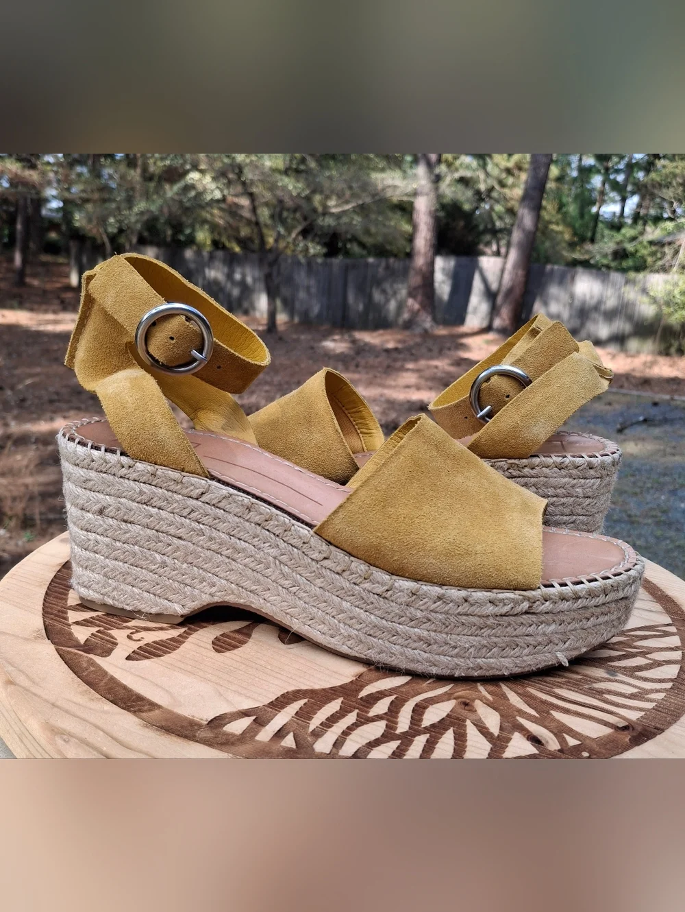 Revolve Dolce Vita Lesly Espadrille Wedge Platform Sandal In Honey Size 9.5